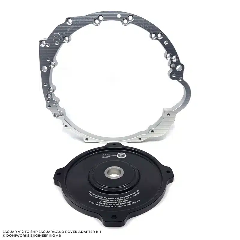 Domiworks Gearbox Adapter - JAGUAR XJS V12 5.3L PRE-HE, 5.3 HE AND 6.0L TO JAGUAR/LAND ROVER 8HP 70/75